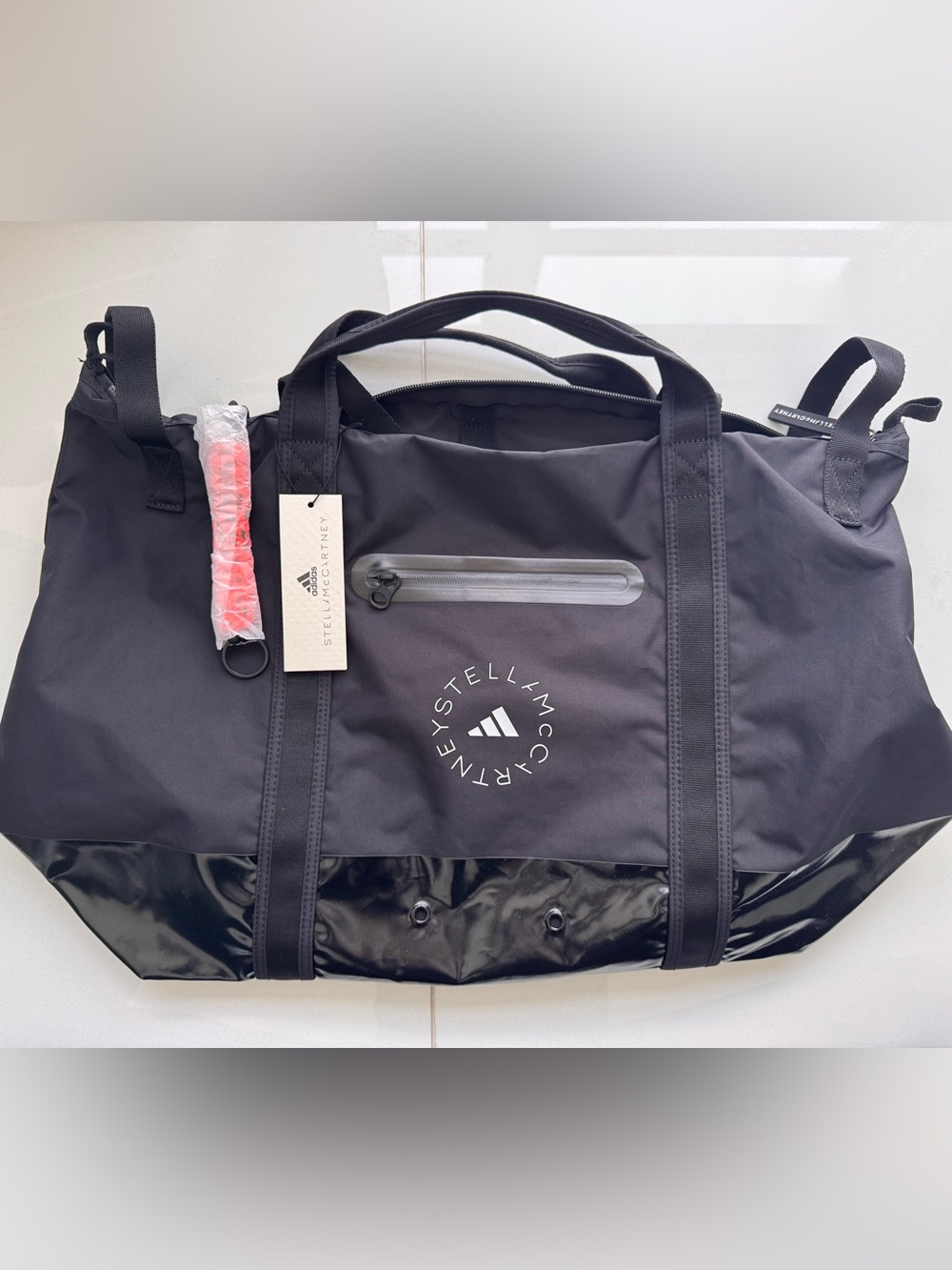 NWT adidas by Stella McCartney Tote Bag, Black/White - Picture 7 of 13